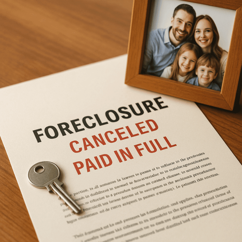 Stamped ‘Foreclosure Canceled – Paid in Full’ after help from a Washington, DC Foreclosure Lawyer