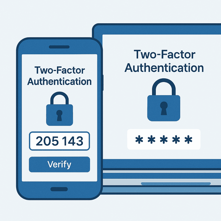 Image showing example of two-factor-authentication as a way to address scam and fraud
